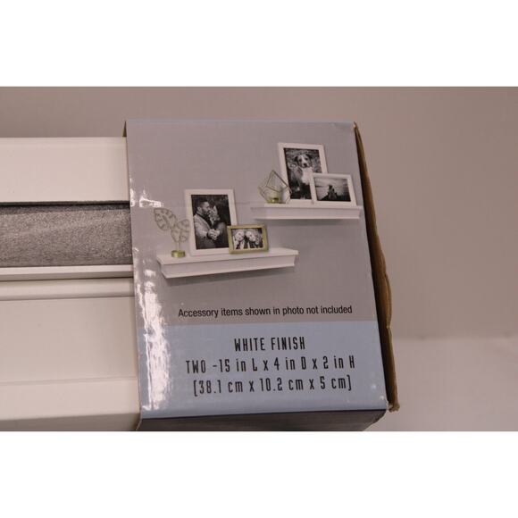 2 Pc. Wooden Shelves, White NIB! - Picture 3 of 8